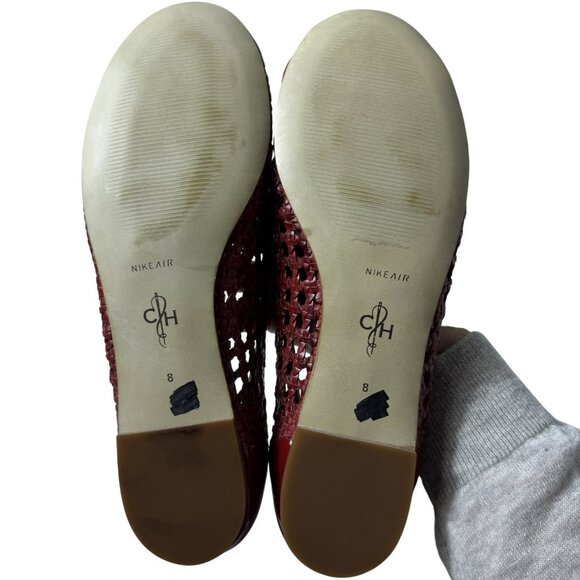 Cole Haan x NikeAir Cherry Red Flats | Woven Leather | Size 8 | EUC - Picture 6 of 9